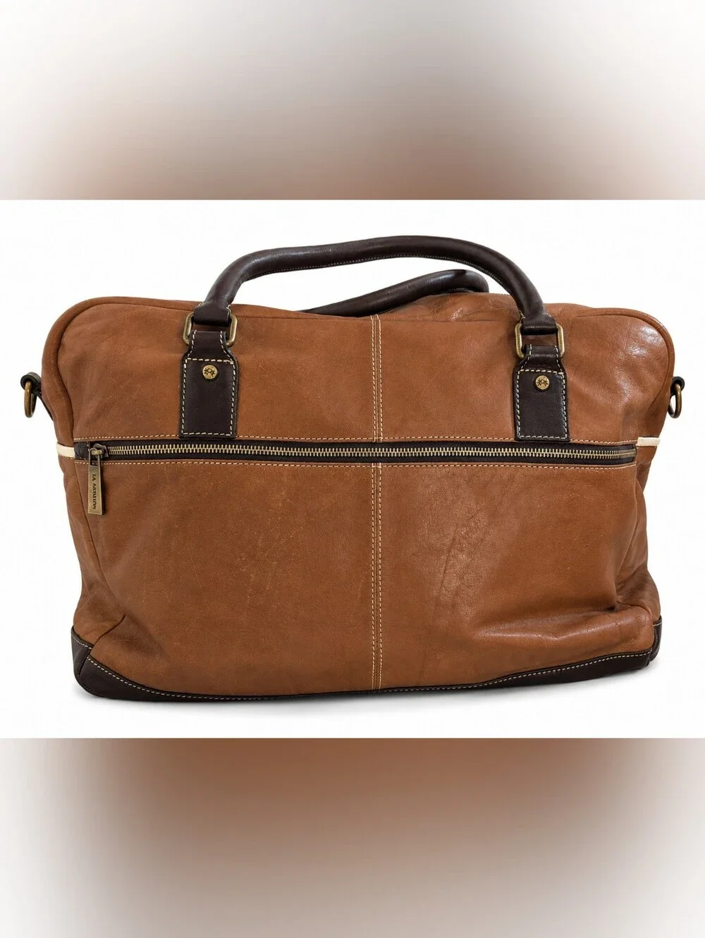 Vintage La Martina Argentina Leather Weekender Duffle Bag